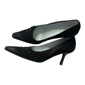 Saks Fifth Avenue Elegant Black Heels, Size 101/2, Preowned